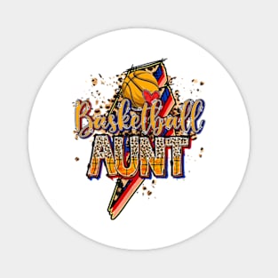 Basketball Aunt Leopard Heart Aunt Funny Mothers Day Magnet